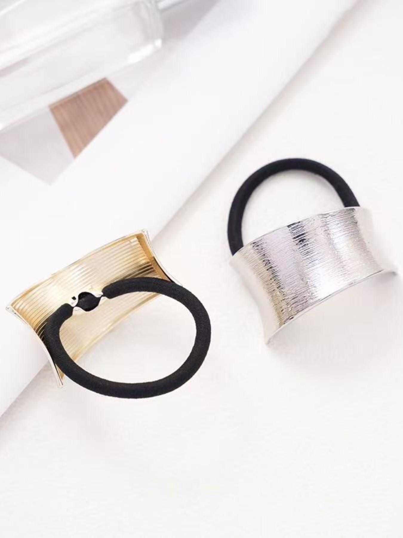 Metal Hair Tie, Hair Accessories for Women & Girls, Minimalist Headwear Suitable for Thick Hair, Fashion Hair Accessories for Party, Daily Clothing Decor