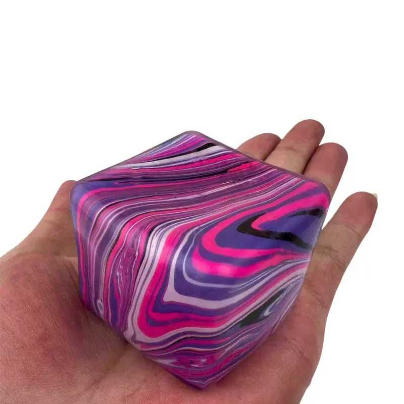 5cm Soft Gel Stress Relief Toy Cube, Stretchable Ice Ball, Slow Rebound, Sensory Fidget Toy, Comforting and Relaxing