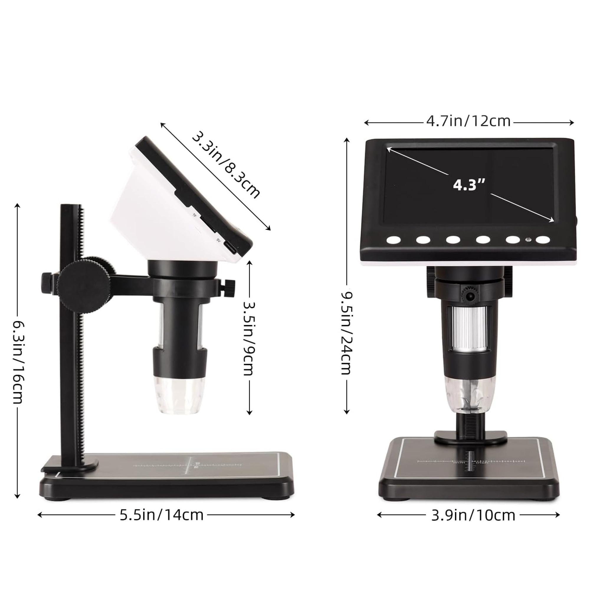 High-definition 1000X wireless electronic microscope, portable composite metal body adapter circuit repair and identification research