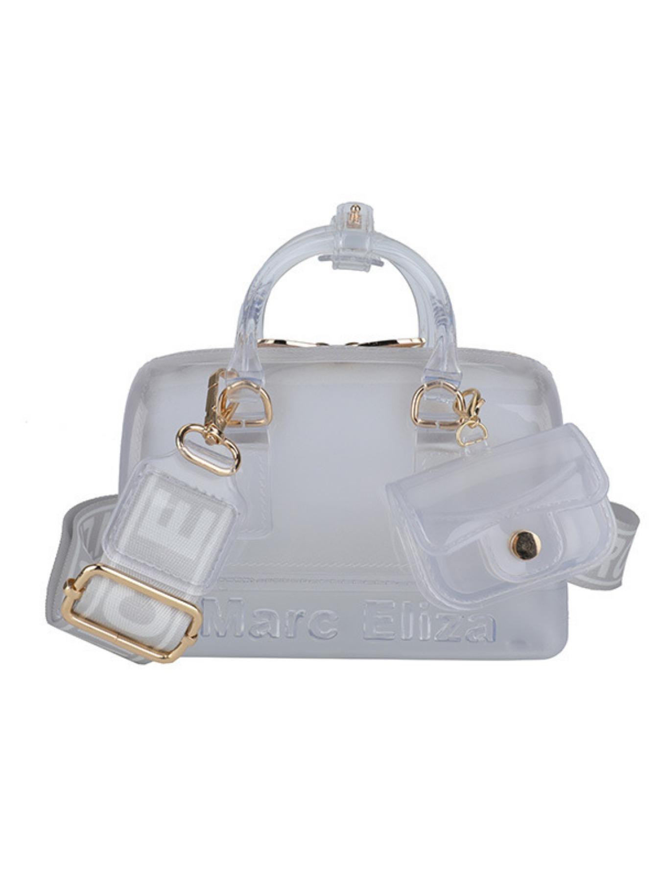 Fashionable 2026 Summer New PVC Transparent Jelly Handbag, Women's Mini Crossbody Bag with Earphone Pouch, Multiple Colors Available, Ideal for Students