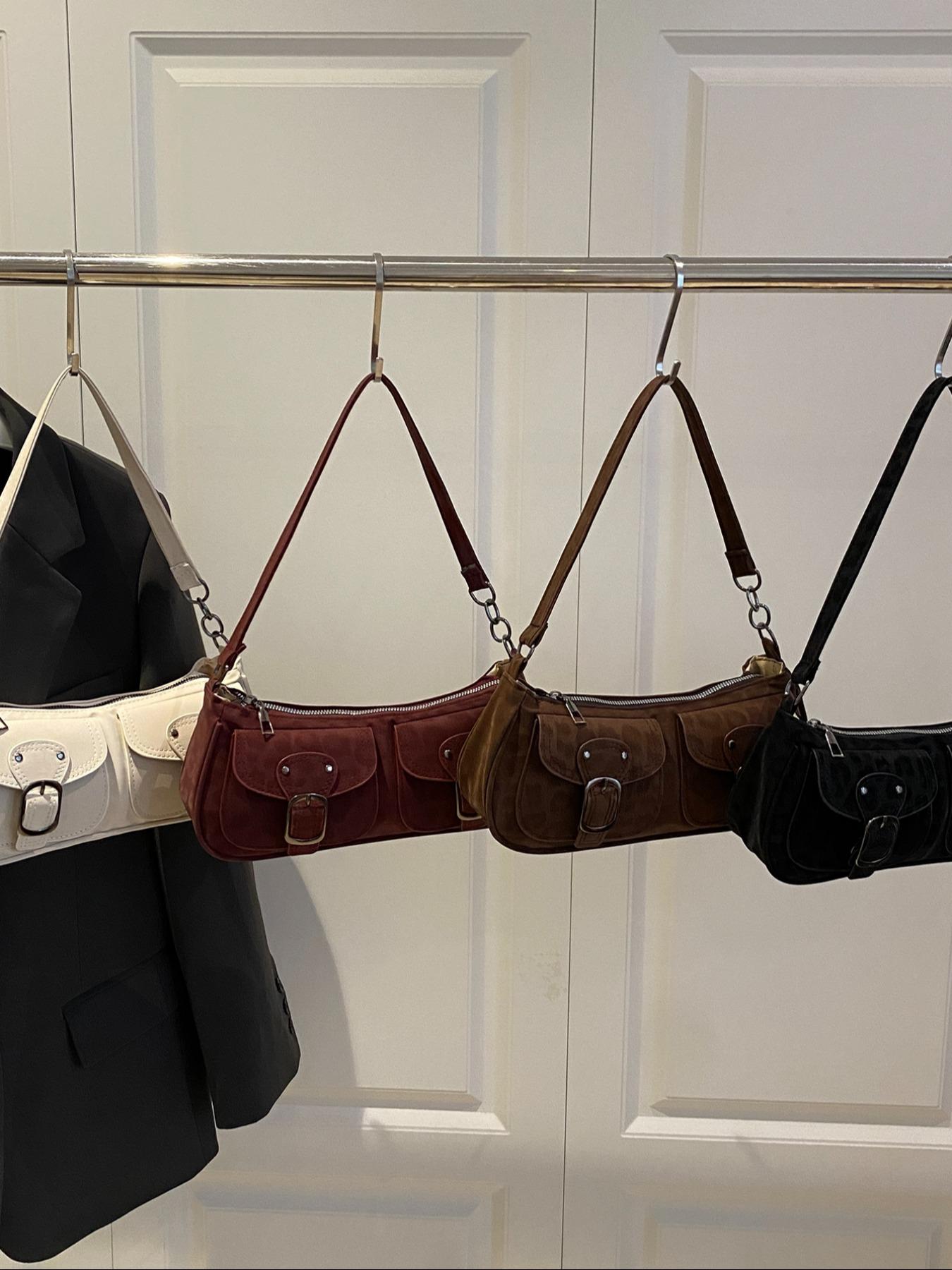 Women's Leopard Print Shoulder Bag, Vintage Dual Pocket Handbag with Zipper Closure, Fashionable and Versatile, Fashionable Patterned Bag, Perfect for Daily Use