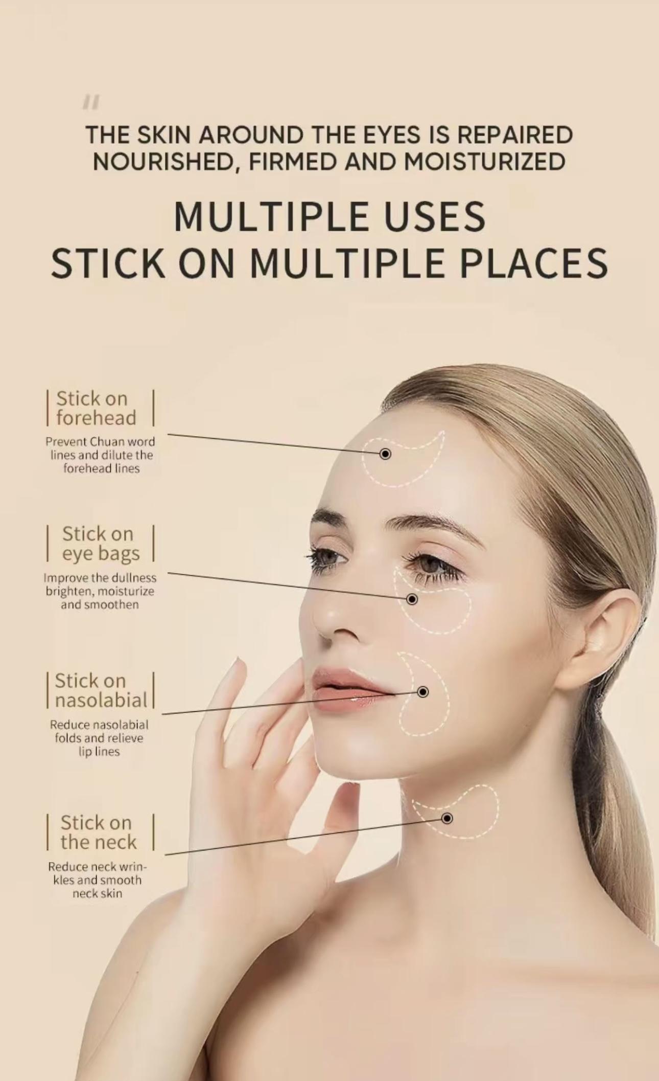 Avocado Moisturizing Eye Mask, 60pcs/set, Under Eye Mask for Dark Eye Bags, Skin Care Gift, Moisturizer Hydrating Comfort