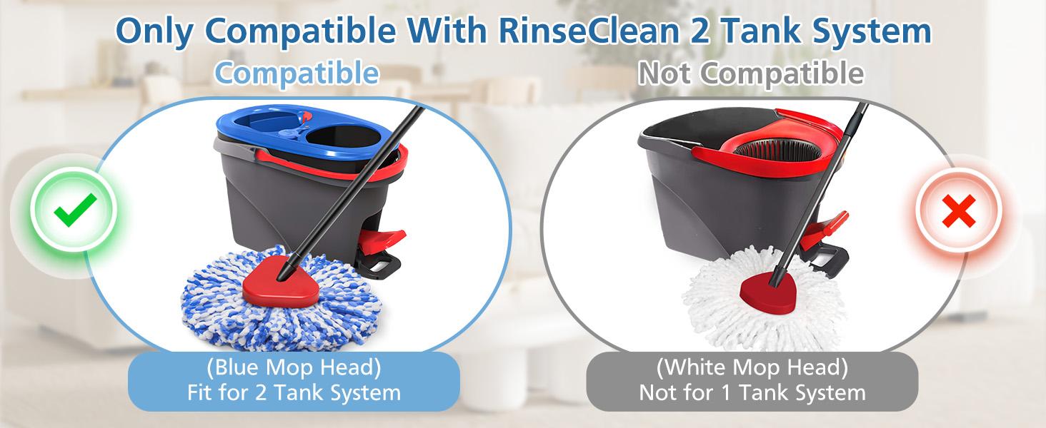 Spin Mop Head Replacement & Shower Floor Scrubber,Compatible with Ocedar RinseClean 2 Tank Mop System,Microfiber Mop Refill Heads for Cleaning All Hard-surfaced Floor Spin Mop Head Replacement & Shower Floor Scrubber,Compatible with Ocedar RinseClean 2 Tank Mop System,Microfiber Mop Refill Heads for Cleaning All Hard-surfaced Floor