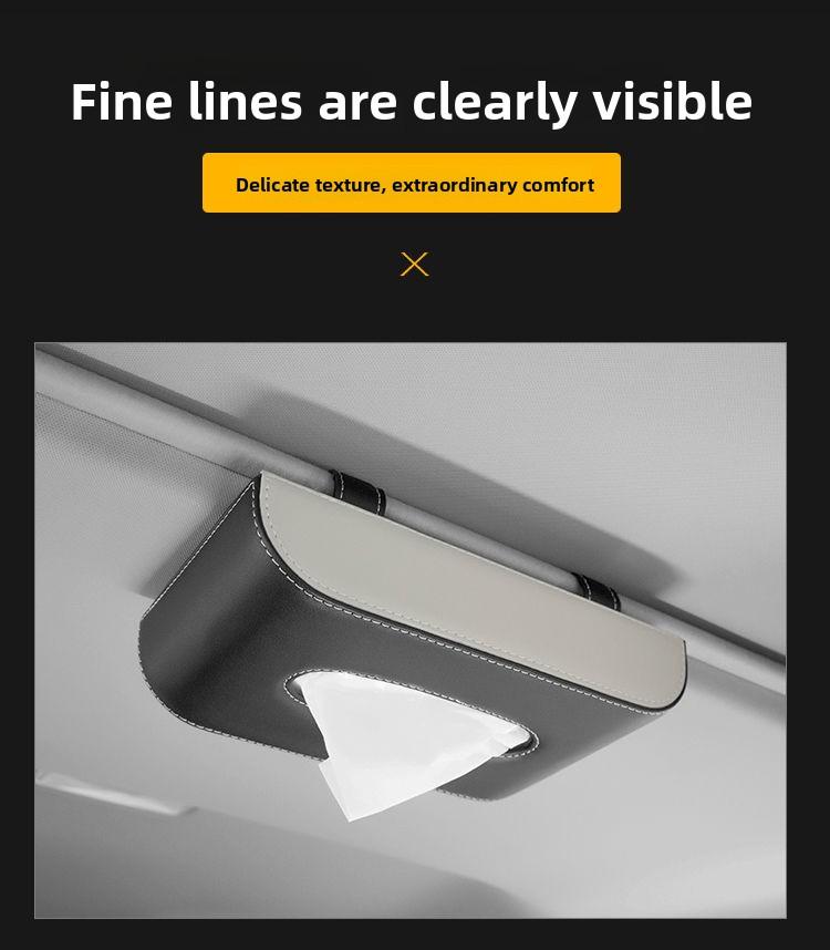 Car Tissue Box for Car Visor Hanging Auto Paper Towel Holder Vehicle Interior Accessories Car Napkin Dispenser for Rear Seat Dashboard Storage Automotive Supplies