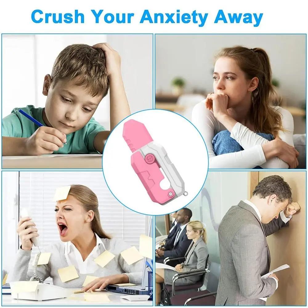 Mini Model Carrot Knife Toy, 3D Gravity Carrot Cube Jump Stress Relief, Unisex Toy, Friday Gift Idea