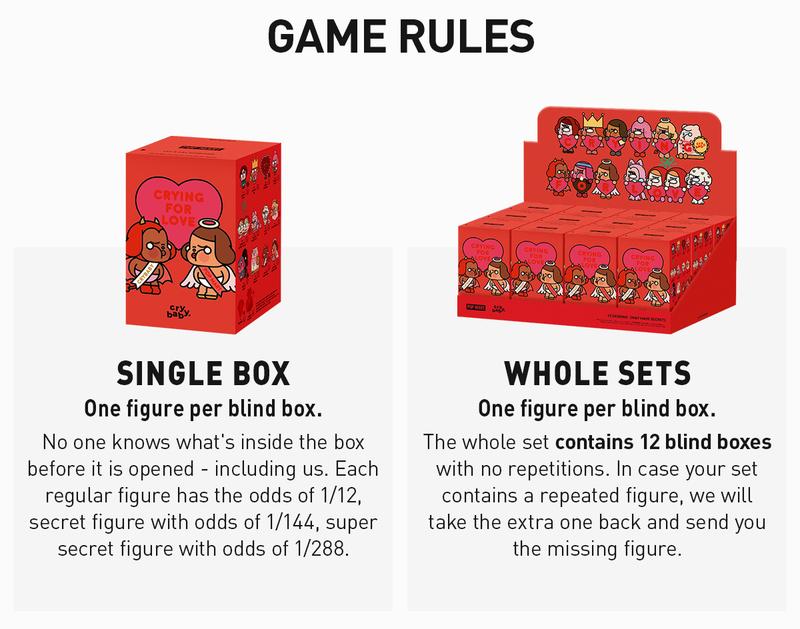 POP MART CRYBABY Crying For Love Series Figures Blind Box, Collectible Toys, Valentine’s Day Gifts
