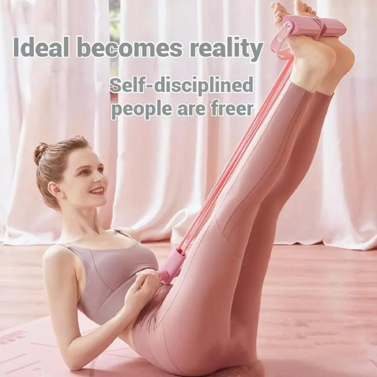 Multifunctional Tension Rope 6 Tube Designs, Gym Accessory Pedals, Ankle Pullers for Training, Leg Pulls, Yoga, Stretching