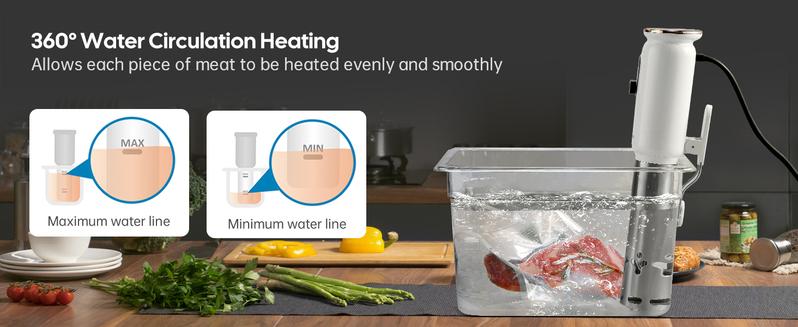 INKBIRD WiFi Sous Vide Machine, 1000 Watts Sous Vide Cooker, 3D Water Circulation  Heating,Booking Function,Pre-alarm,Kitchen tools, festival gifts