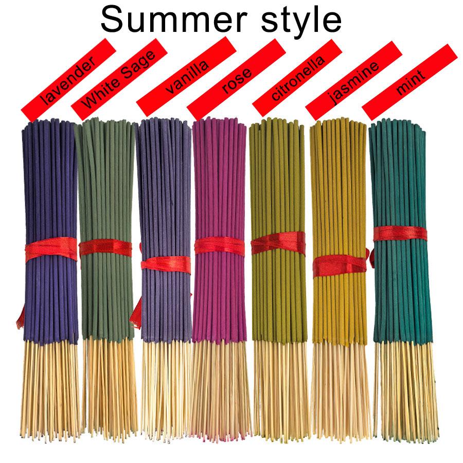 7 Sets of 140 Incense Sticks, Rose Lavender Sandalwood Jasmine Mint Cherry Vanilla Sage Dragon Blood Scents, Home Office Yoga Meditation, Scented