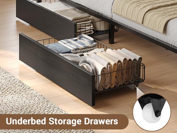 Hasuit Twin Corner Bed Frame with Storage Drawers and Bookcase Headboard, Twin Size Metal Platform Corner Bed Frame with Charging Station and LED Lights, Twin Daybed for Kids Teens Guests