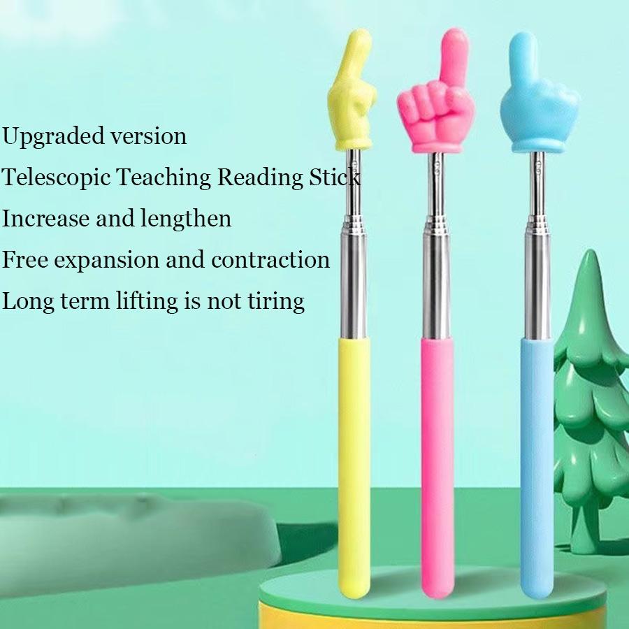 20cm-68cm Adjustable Reading Pointer Stick, Teacher Teaching Pointer Rod, Classroom Reading Tool, Cute Extendable Command Baton, Classroom Supplies