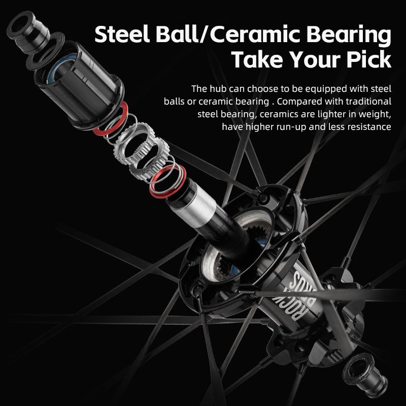 ROCKBROS T700 Carbon Fiber Bike Wheels 700c 55 mm Disc Brake Wheelset ROCKBROS T700 Carbon Fiber Bike Wheels 700c 55 mm Disc Brake Wheelset