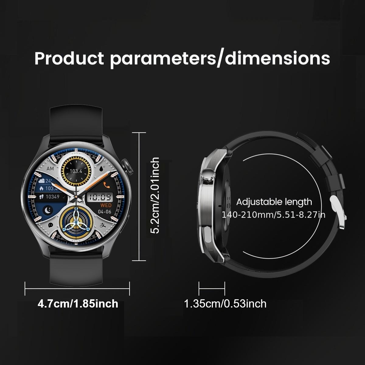 High-value smart watch, 1.53-inch touchscreen with wireless calling, over 100 sports modes and watch faces, AI voice assistant, compatible with Android and iPhone watches, fitness watch wearable device, ceramic resin strap waterproof watch.