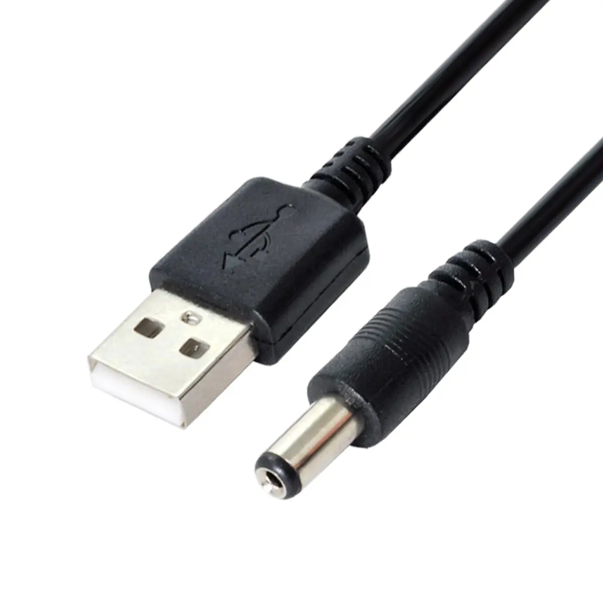 USB 2.0 to DC 5V 5.5x2.1mm Power Plug Barrel Connector Charge Cable 100cm