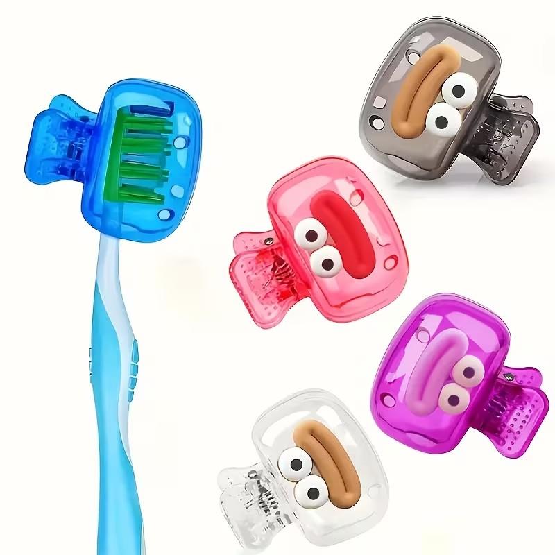 Home Toothbrush Head Storage Box, Portable Travel Toothbrush Protector Case with Drainage Hole Stand, Essential Bathroom Accessory