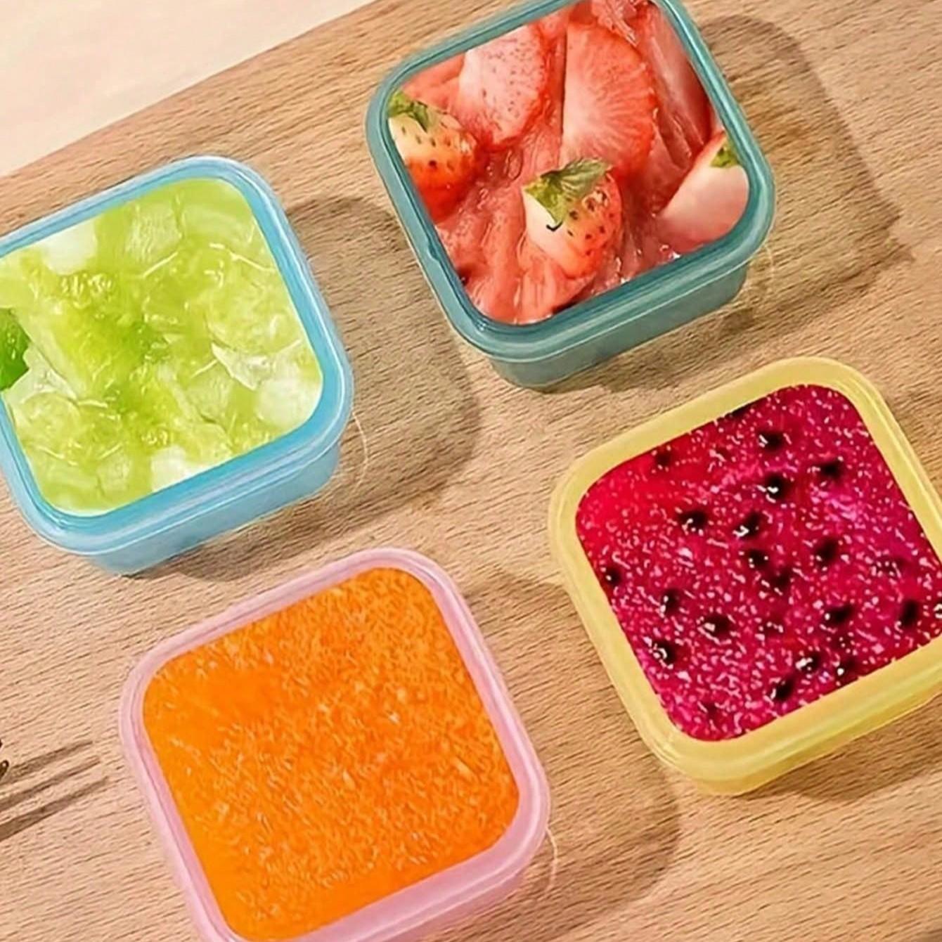 1/6pcs Mini Food Storage Box Set, Kitchen Lunch Box, Refrigerator Sealed Box, Rectangular Plastic Seal Container, Small Food Container