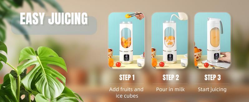 Digital Multimode Juicer Blender - Smart LED Display,eak-Proof, Diet-Friendly Compact Blender for Smoothies, Shakes, Baby Food & Lemon Juicing - Perfect Home & Travel Appliance,Gift for Family Members