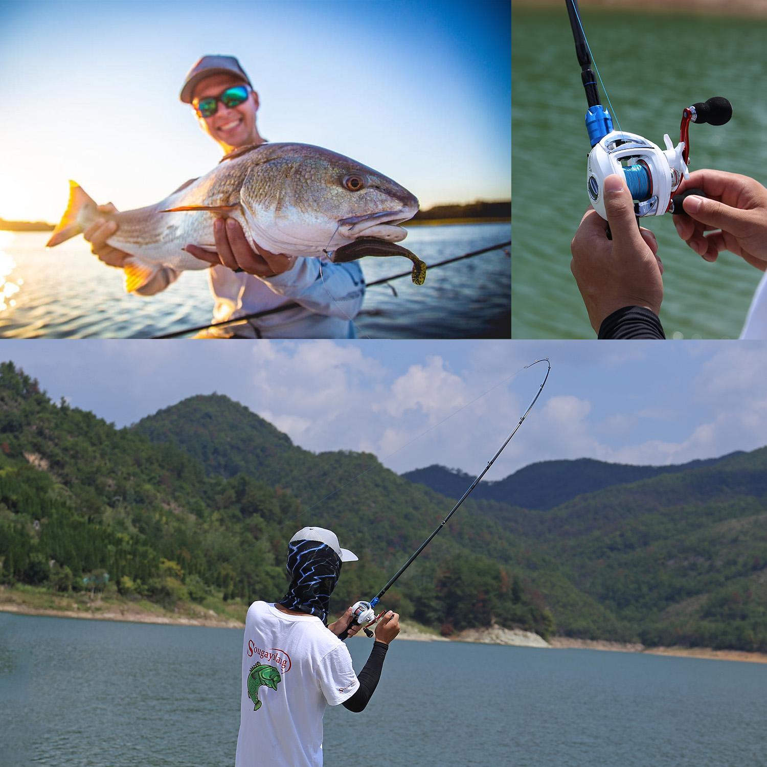 Sougayilang Baitcasting Fishing Reel，18+1BB bearing ，CNC Aluminum Spool，6.3:1 High-Speed Gear Ratio Casting Reel ，Outdoor fishing supplies