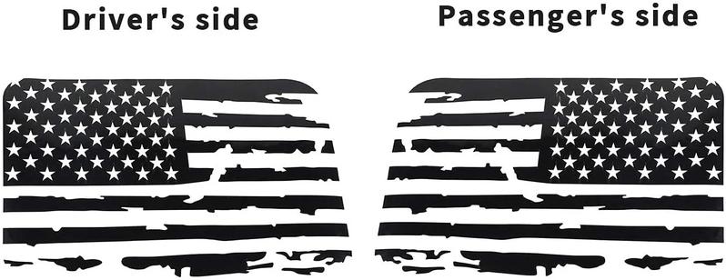 For 2018+ Jeep Wrangler JLU 4 Door Rear Window Decals Vinyl American Flag Stickers Vinyl Car Accessories Vehicle Exterior Decoration