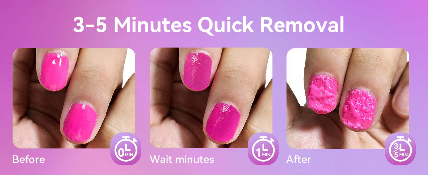 JEWHITENY New Upgraded Version 10ML Gel Nail Polish Remover 2pcs Professional Gel Remover for Nails 3-5 Minutes Gel Nail Remover Easy And Quick Remove No Need Soaking or Wrapping Gel