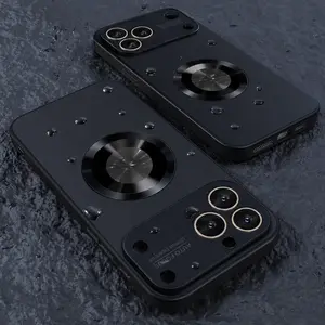 2026 New Titanium Metallic Matte Case For iPhone 17 Air 16 15 14 13 12 11 Pro Max Plus For Magsafe Lens Camera Protection Cover 11-17 Rugged Electroplated Glass Phone