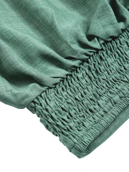 Aliling Sexy Elegant Women's One-Shoulder Long Sleeve Shirt Crop Top Slim-Fit Woven Fabric Casual Fashion for Spring or Summer