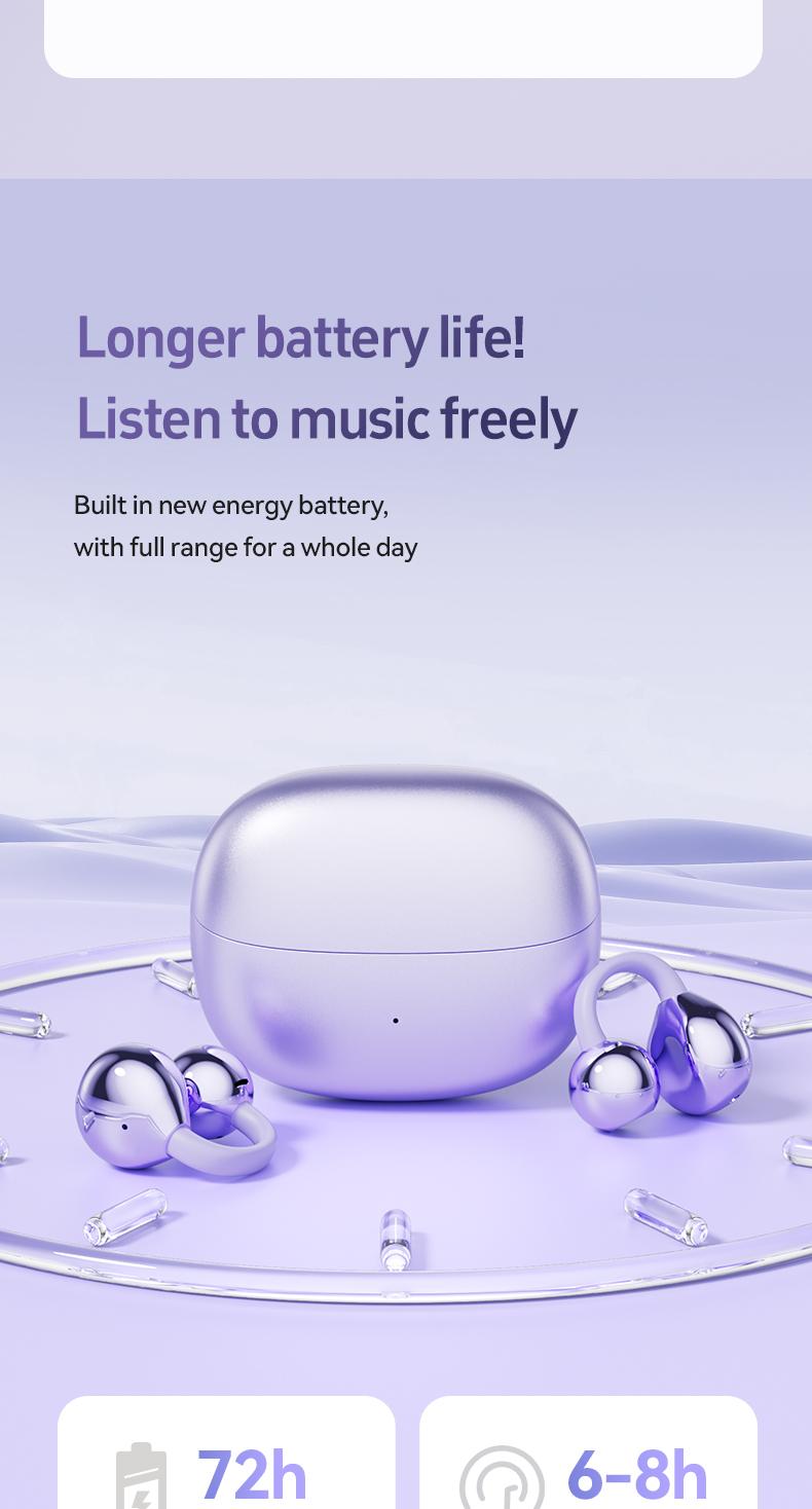 MUPUSONG Open Earbuds Air Conduction Wireless Bluetooth 5.4 Clip On with Microphone 42H Playtime Sports Running Exercise Eyeglass Wearers Audio Headphone Black MUPUSONG Open Earbuds Air Conduction Wireless Bluetooth 5.4 Clip On with Microphone 42H Playtime Sports Running Exercise Eyeglass Wearers Audio Headphone Black