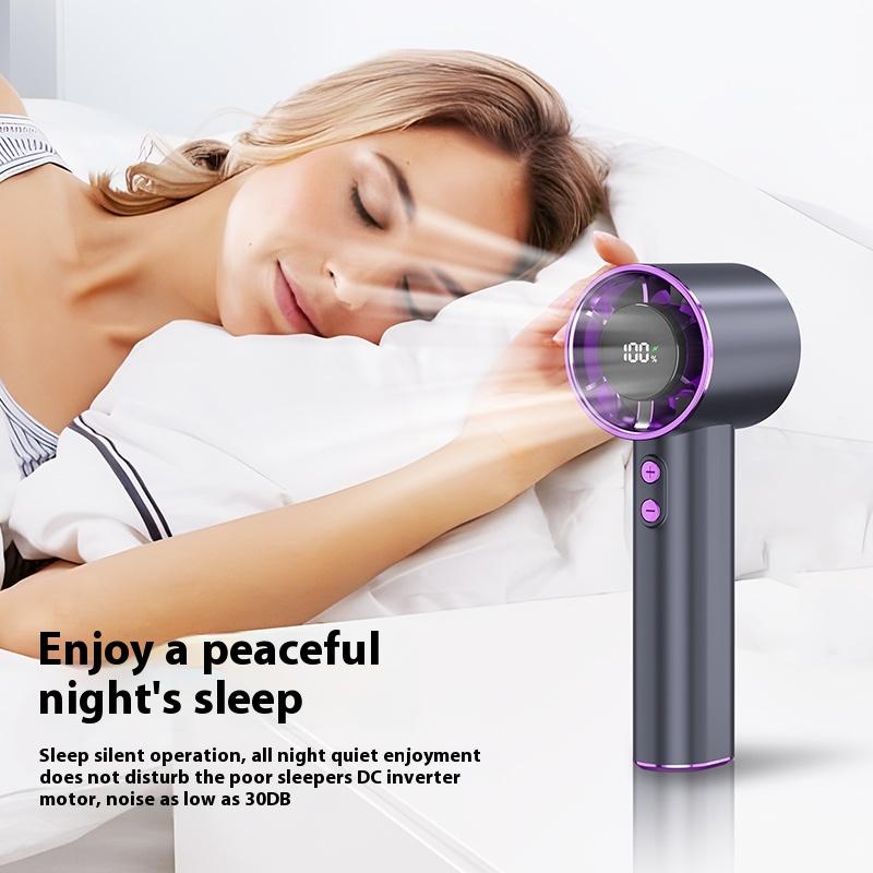 2025 New High RPM Digital Fan 100 Speed Cooling 3 Colors Pink White Black Portable Compact Outdoor Essential Stylish Versatile Super1