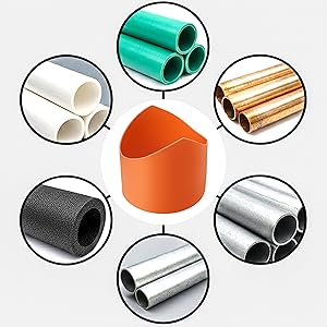 Hardware tools 10 Pack Pipe Saddle Template, Precision Pipe Cutting Guide, Emplate Accurate Arc Edge Contour Cut Guides for DIY Users DN20mm–DN200mm Set Wrap Around Notcher Insulation Tube Cutter
