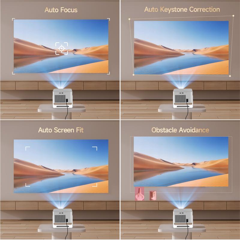 [US warehouse] Magcubic 900ANSI HY350MAX Projector Auto Focus 8K Decode Android 14 Allwinner H726 Built-in 15W HiFi Speaker Dual WiFi6 BT5.4 Native 1080P 1.0:1 short Throw Portable Smart Projector For Home Cinema Movie Night