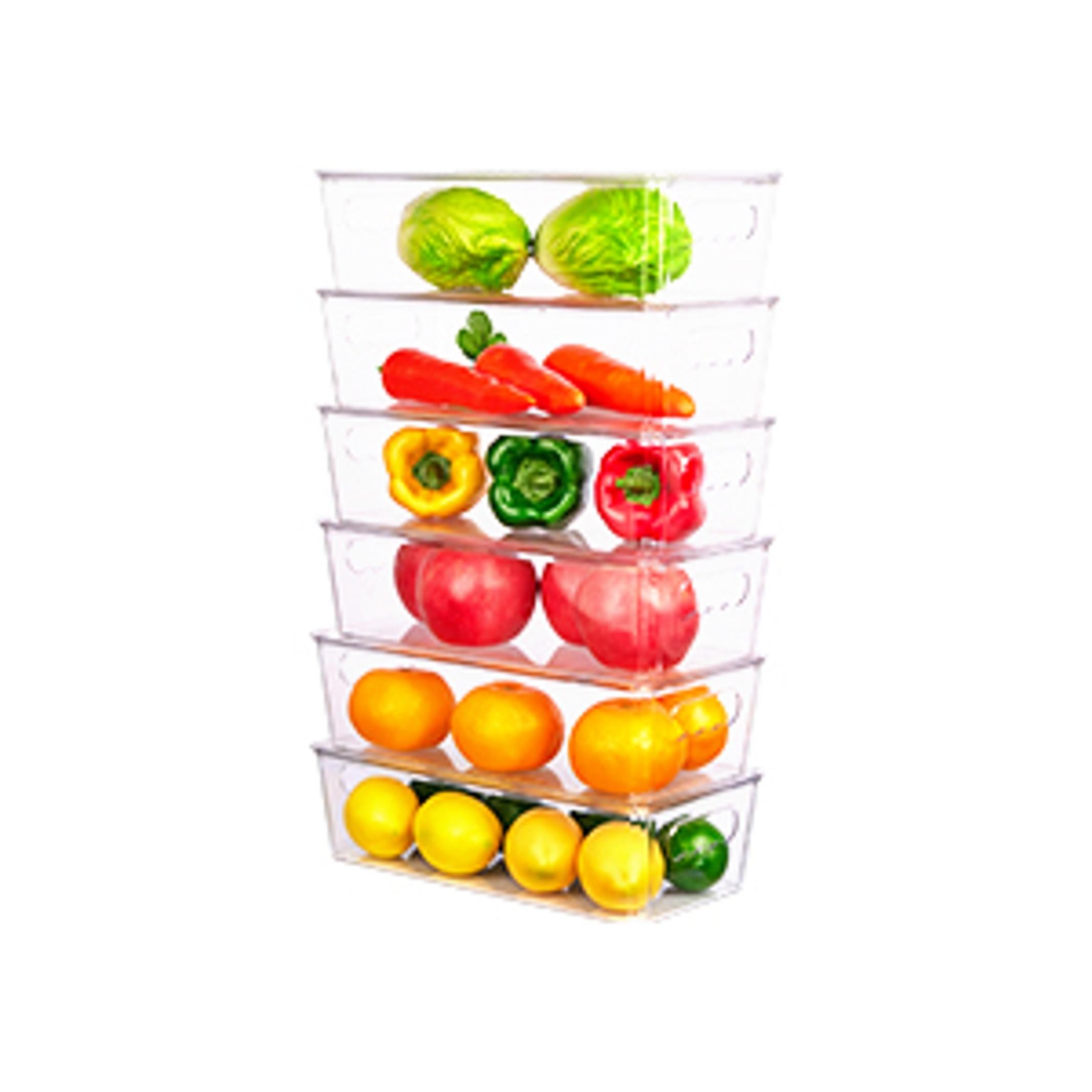 8pcs Clear Organizers and Storage Bins with Lids, Stackable Plastic Storage Containers with Handles for Fridge, Freezer, Pantry, Cabinet, Kitchen Organization 8pcs Clear Organizers and Storage Bins with Lids, Stackable Plastic Storage Containers with Handles for Fridge, Freezer, Pantry, Cabinet, Kitchen Organization