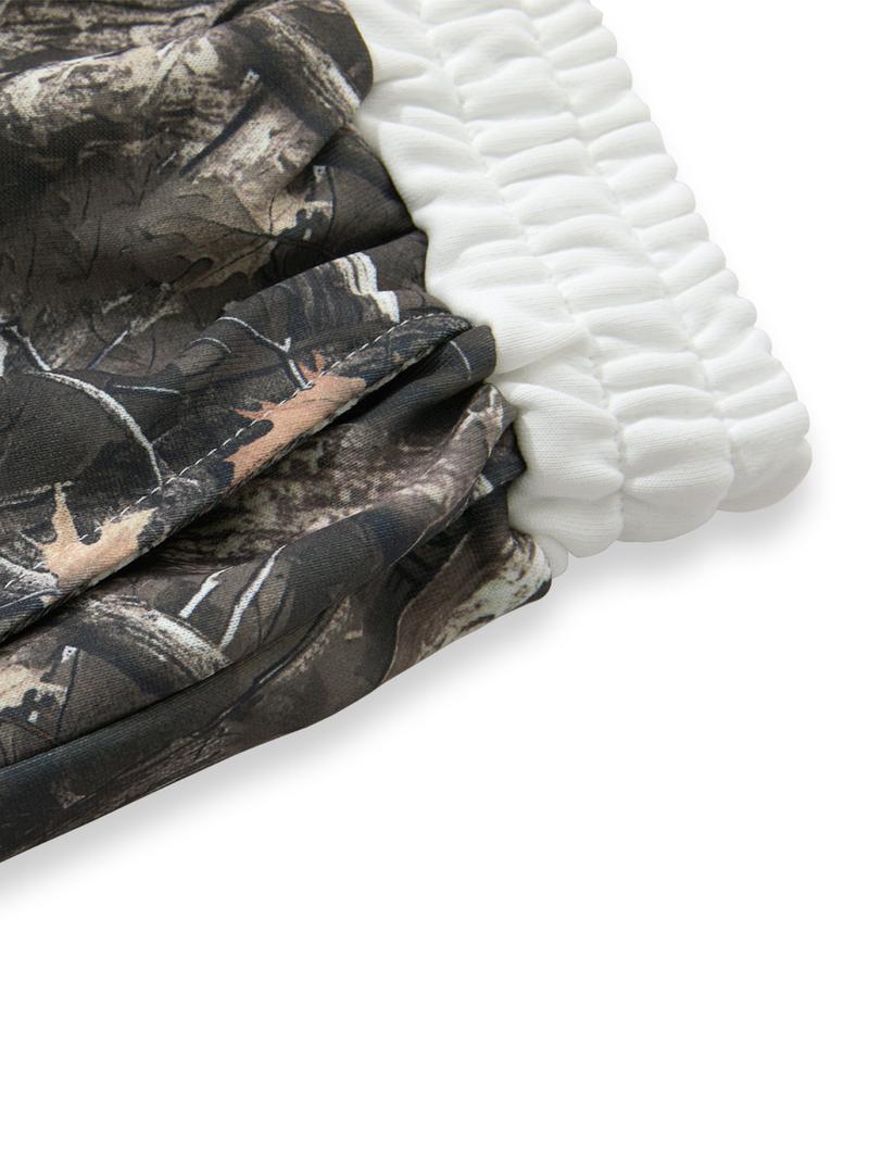 Unisex Camo Print Trousers, Casual Street Comfy Sweatpants for Daily Wear, Unisex Bottoms for Fall & Winter, Cargo Pants Women, Athleisure Pants, Casual Streetwear Pants