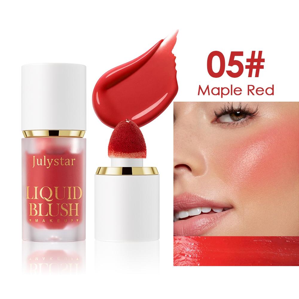 Julystar Liquid Blush Natural Glow, Hydrating Lightweight Formula, Easy Application, Beginner-Friendly, Long-Lasting Color, Perfect for All Skin Types