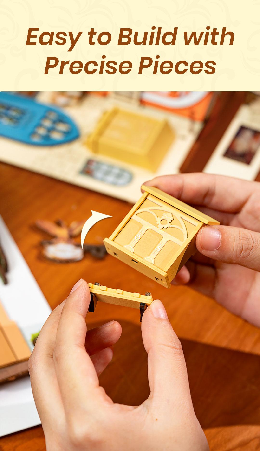 Rolife Romantic Venice DIY Book Nook Shelf Insert Kit TGB08 Book Nook Kit with Dustproof Sheet DIY Miniature House with LED Booknook Bookshelf Insert Decor 3D Wooden Bookend Model Craft Hobby Gift for Teens and Adults