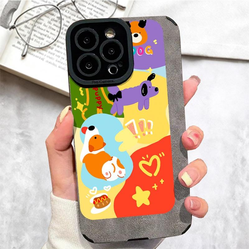 Cute Dog - Themed Phone Case, Multiple Colors & Specifications Available, Playful Cartoon Design, Durable Protection For Phones, Perfect For Daily Use, Vibrant Fun Details With Dogs, Hot - Style Phone Accessory