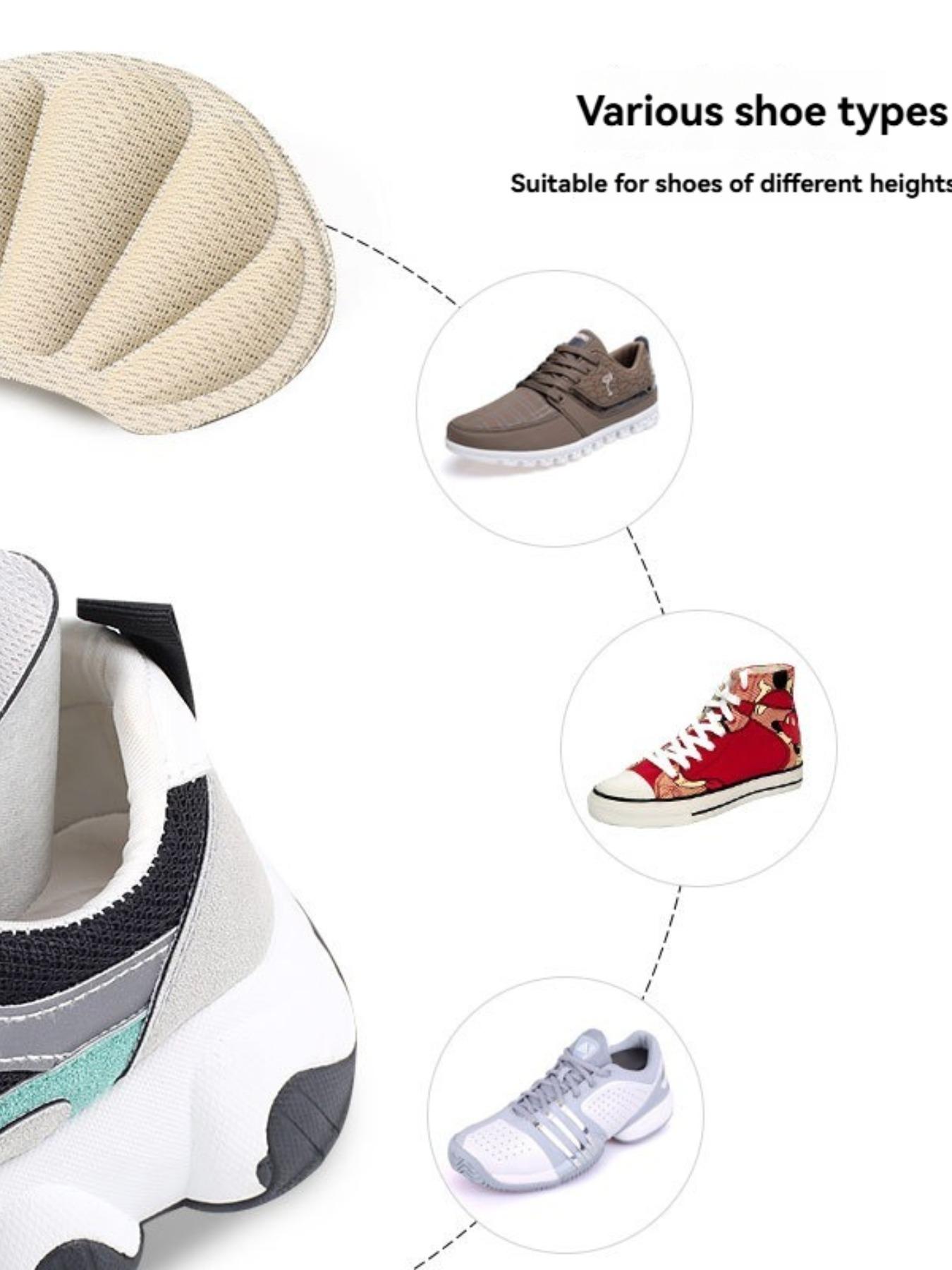 3 Pairs Thick Heel Grips, Reusable Non-Slip Shoe Sole Pads, Breathable Mesh Insoles with Self-Adhesive, Unisex Foot Care Accessories