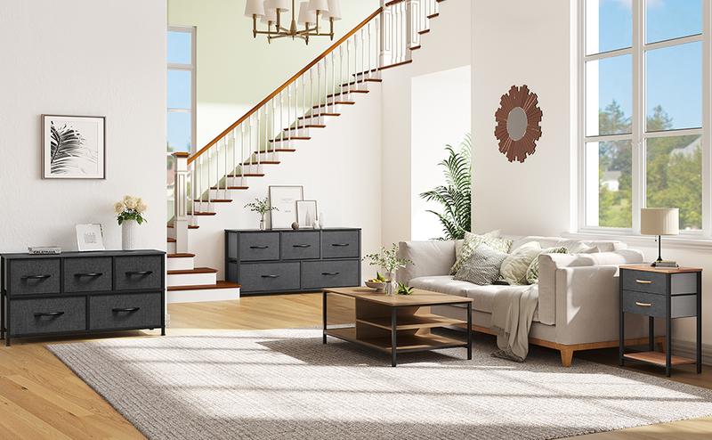 Yitahome Dresser for Bedroom with 5 Drawers, TV Stand Fabric Dresser, Chests of Drawers, Organizer Unit Storage Tower for Bedroom,Living Room,Closets,Wide Dresser,Girl,Storage Shelf