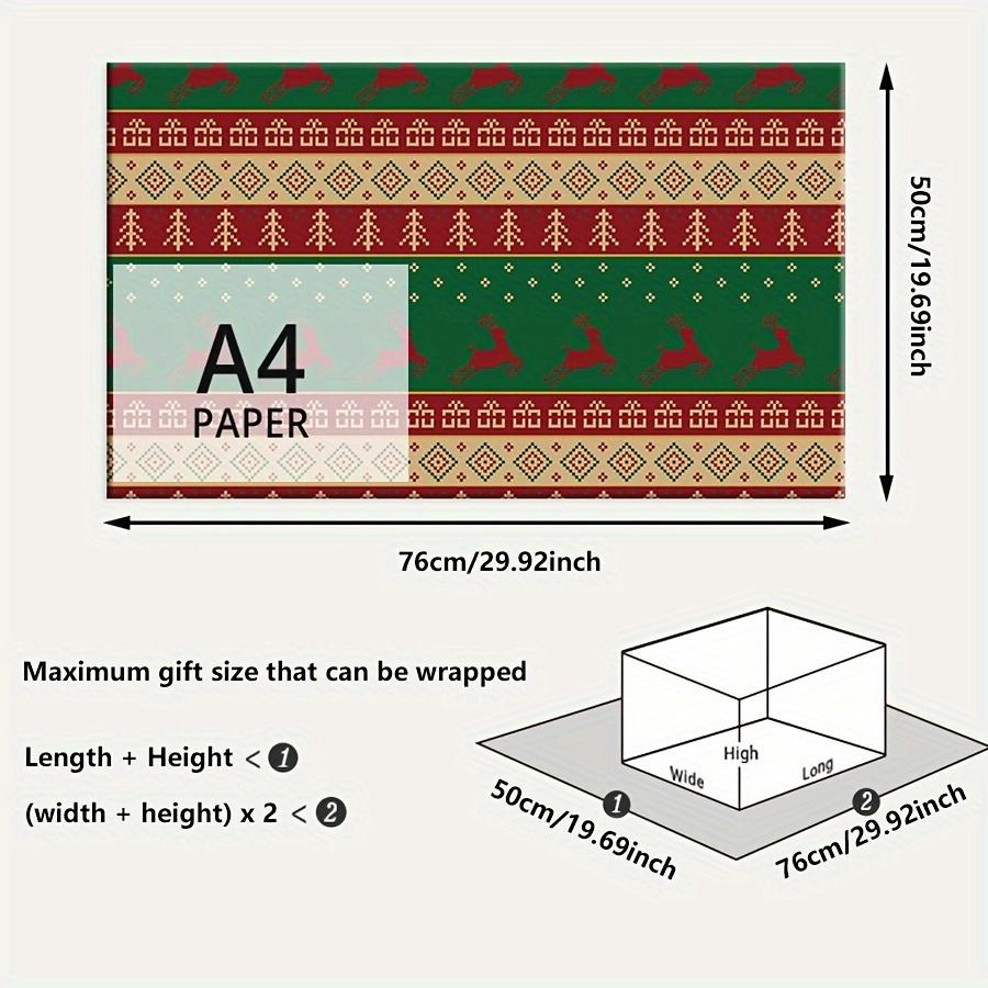 6pcs Colorful Kraft Paper Wrapping Paper, 19.69x29.92 Inches, Christmas Tree Pattern, Gift Wrap, Bouquet Packaging, Party Gifts, Bouquet Wrappers