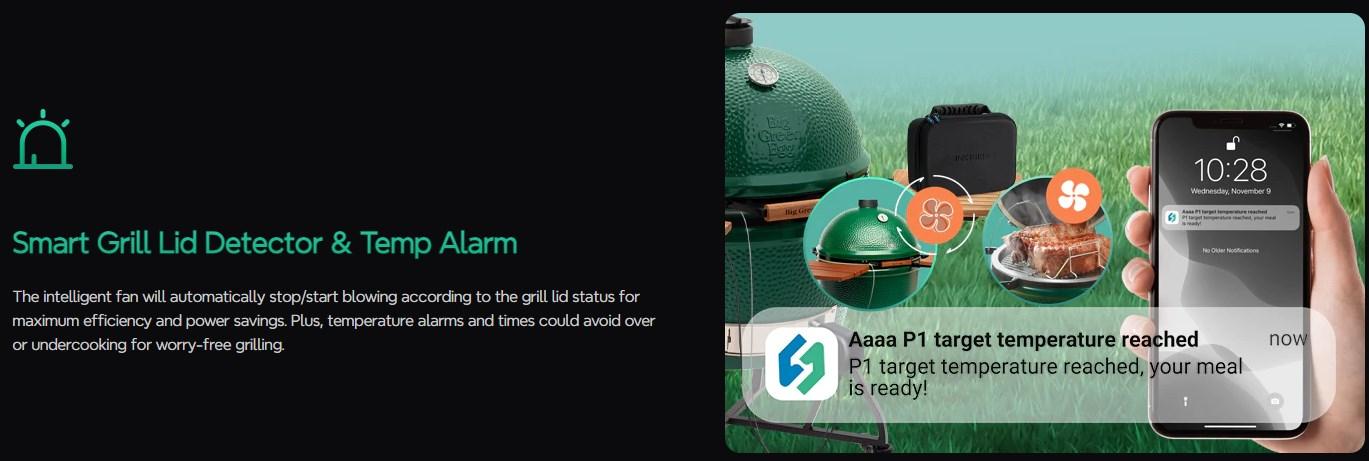 Inkbird barbecue thermostat, 1 WIFI meat thermometer, automatic smoking fan controller with 4 probes, temperature alarm, kitchen tools, ISC-027BW Inkbird barbecue thermostat, 1 WIFI meat thermometer, automatic smoking fan controller with 4 probes, temperature alarm, kitchen tools, ISC-027BW