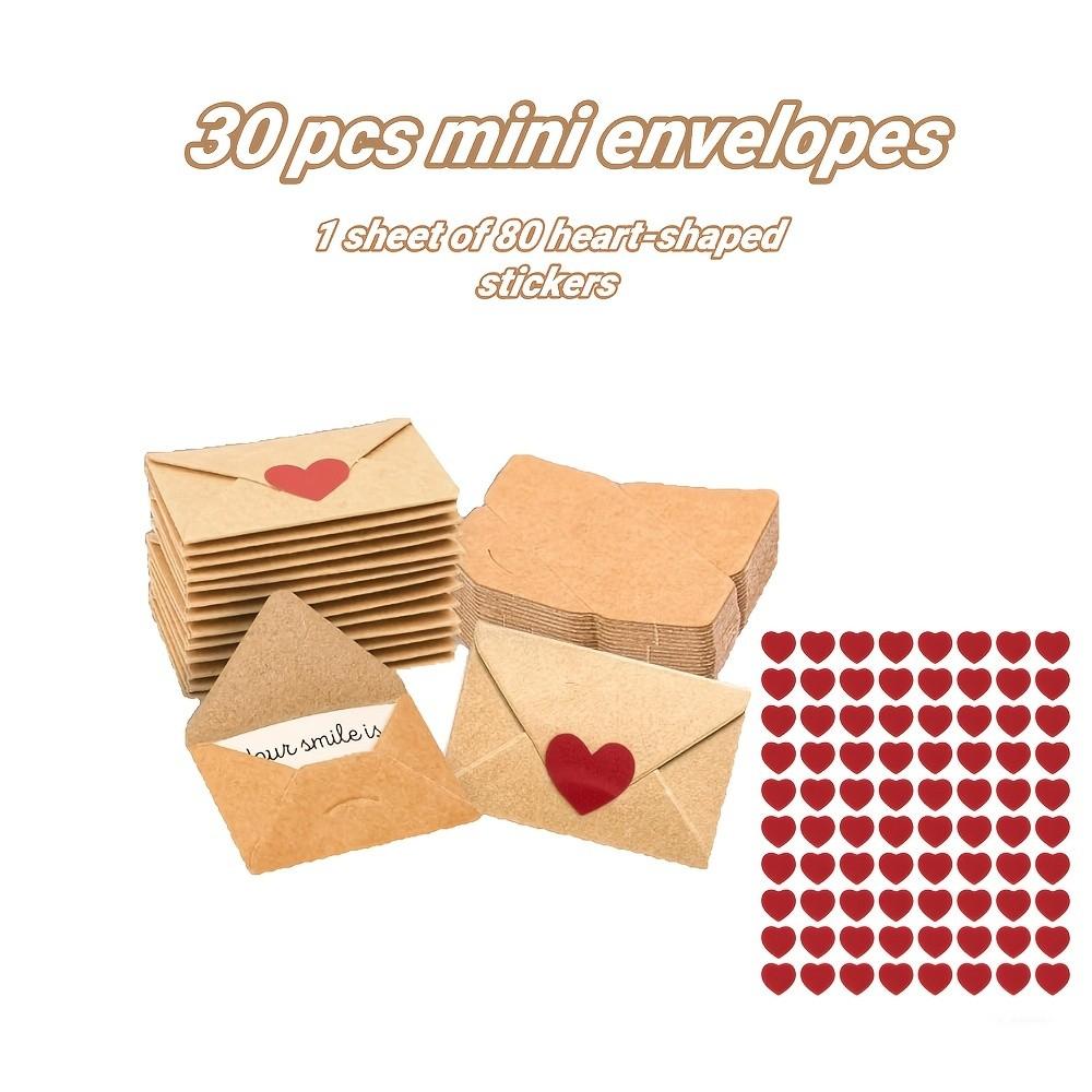 30/60pcs Cute Envelopes • Heart Stickers • Little Valentine Cards • Sweet Love Notes & Heartfelt Messages for Him or Her • Adorable Gifts for Boyfriends and Girlfriends