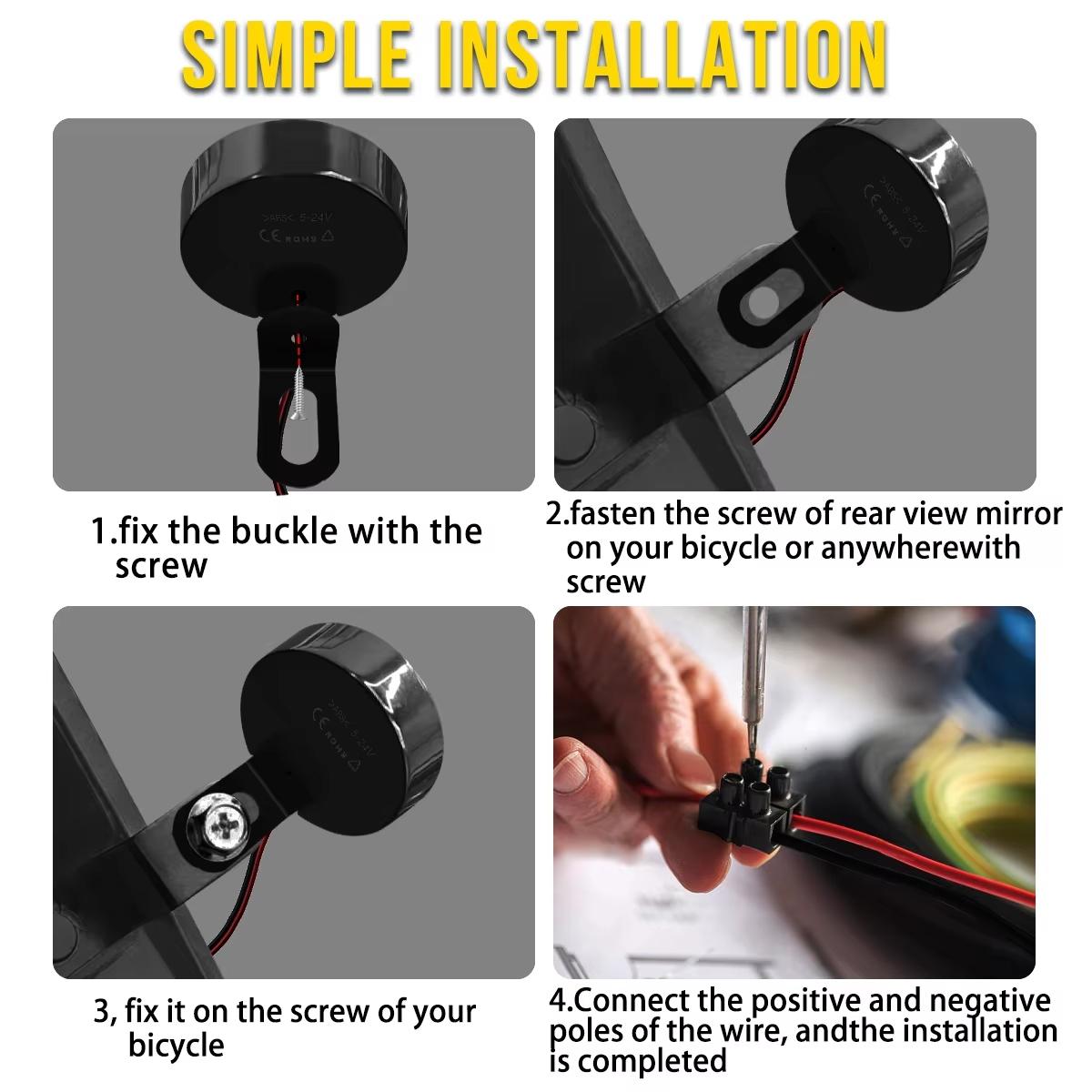 FCCEMC 3D Dynamic Devil Eye LED Motorcycle Decorative Light Retrofit Kits Assembly OLED Screen Motorcycle Ambient Lamp DC5-36V