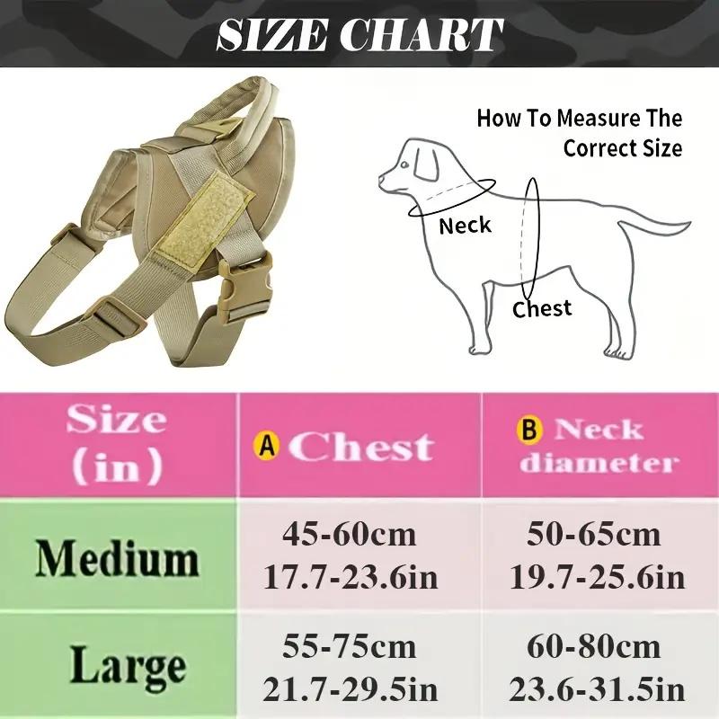 Lightweight Tactical Dog Harness with D-Ring, Adjustable Nylon Vest for Walking, Training, Daily Use, Olive Options