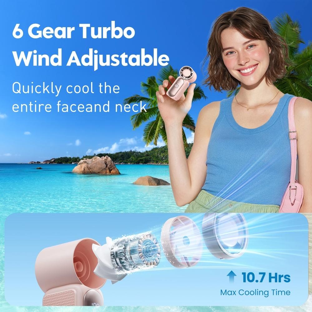 New X688 High-speed Mini Handheld Small Fan Phoenixes USB Rechargeable Battery Life Turbine Portable Outdoor Fan