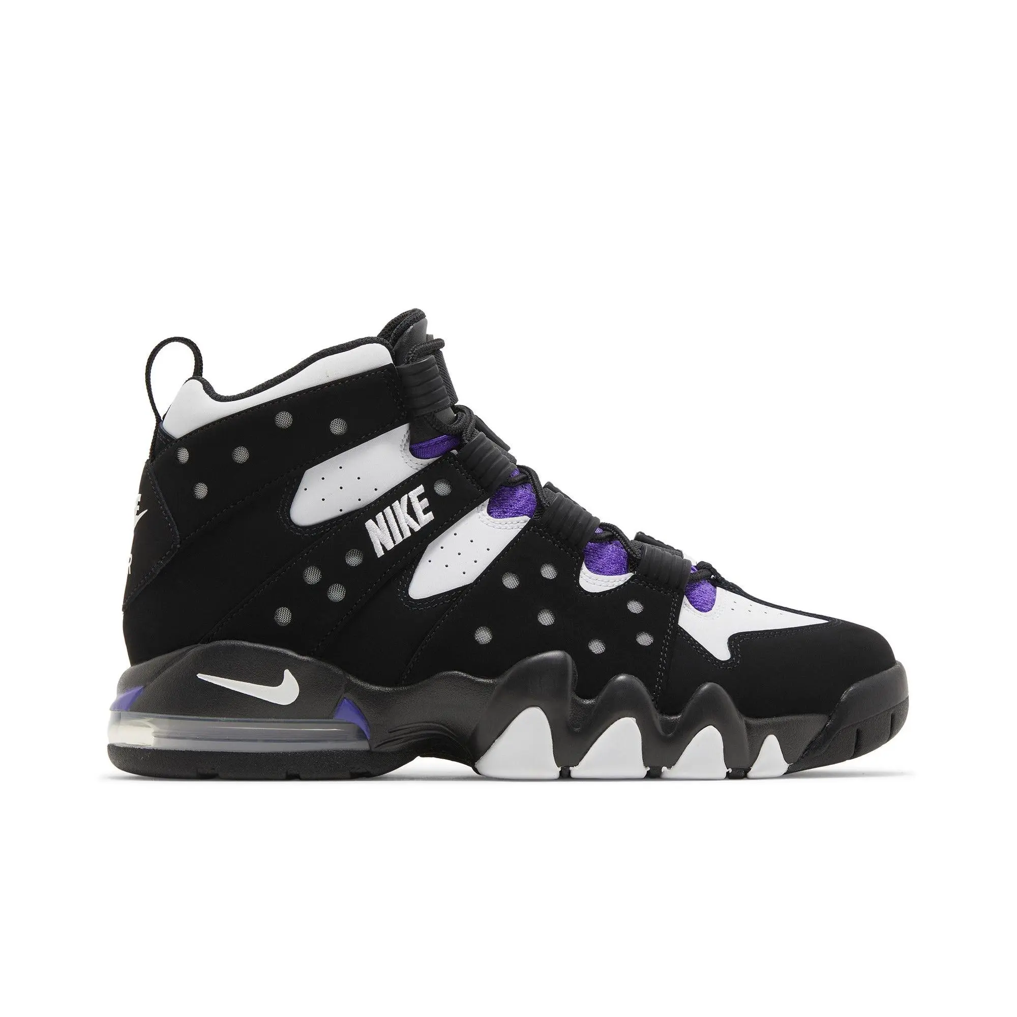 Nike Air Max 2 CB 94 OG 'Black Purple' 2023 (Unisex) Cushioned Sole Retro Look Basketball Shoes, Black/White/Pure Purple, Style FQ8233-001