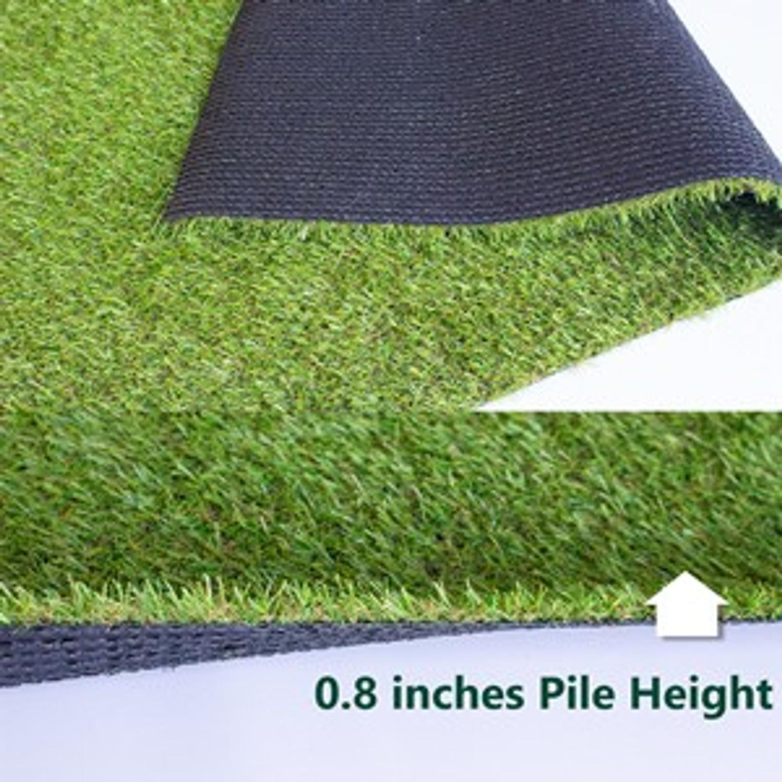 Artificial Grass 3' x 10' (30 Square Feet) Realistic Fake Grass Deluxe Turf Synthetic Turf Thick Lawn Pet Turf -Perfect for Indoor/Outdoor Landscape (20mm high Pile) Customized