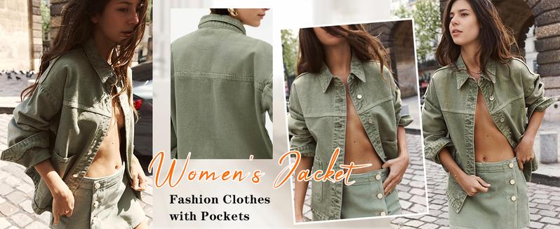 Hixiaohe Women Jean Jackets Oversized Long Sleeve Coat Fashion Clothes Trendy Button Up Denim Shirt Jacket with Pockets TikTokShopBlackFriday Hixiaohe Women Jean Jackets Oversized Long Sleeve Coat Fashion Clothes Trendy Button Up Denim Shirt Jacket with Pockets TikTokShopBlackFriday
