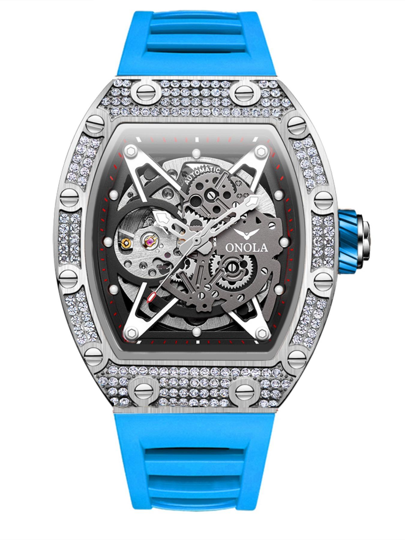 2026 New 44mm Tourbillon Luxury Men Automatic Mechanical Watch, 50m Waterproof, Night Luminous, Gift Box Included, Skeleton Watches