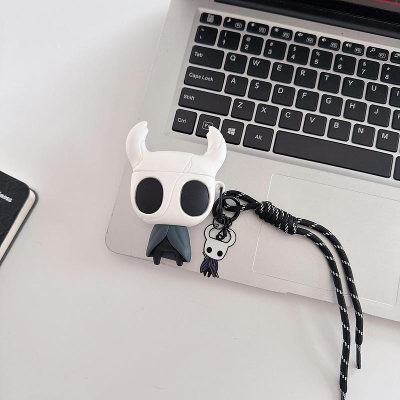 1 piece of The Hollow Knight headphone case,Detachable body，Cute wireless Bluetooth earphone case, drop resistant, durable and stylish accessory, suitable for AirPods pro3/1/2/3/4/pro/pro2(Different models may have different shapes)