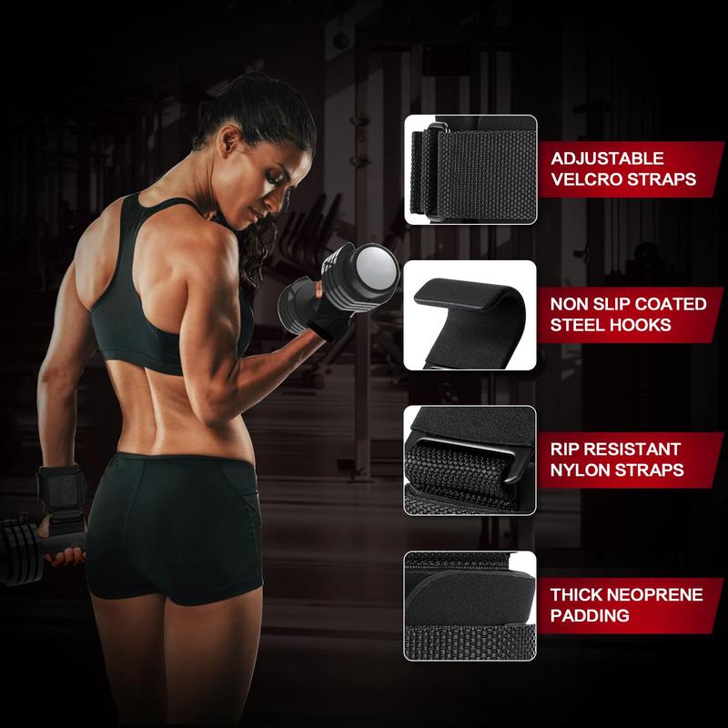 Heavy‑Duty Weight Lifting Hooks & Wrist Straps – Grip Support for Deadlifts, Pull‑Ups, Shrugs – Gym Essential for Men & Women Heavy‑Duty Weight Lifting Hooks & Wrist Straps – Grip Support for Deadlifts, Pull‑Ups, Shrugs – Gym Essential for Men & Women