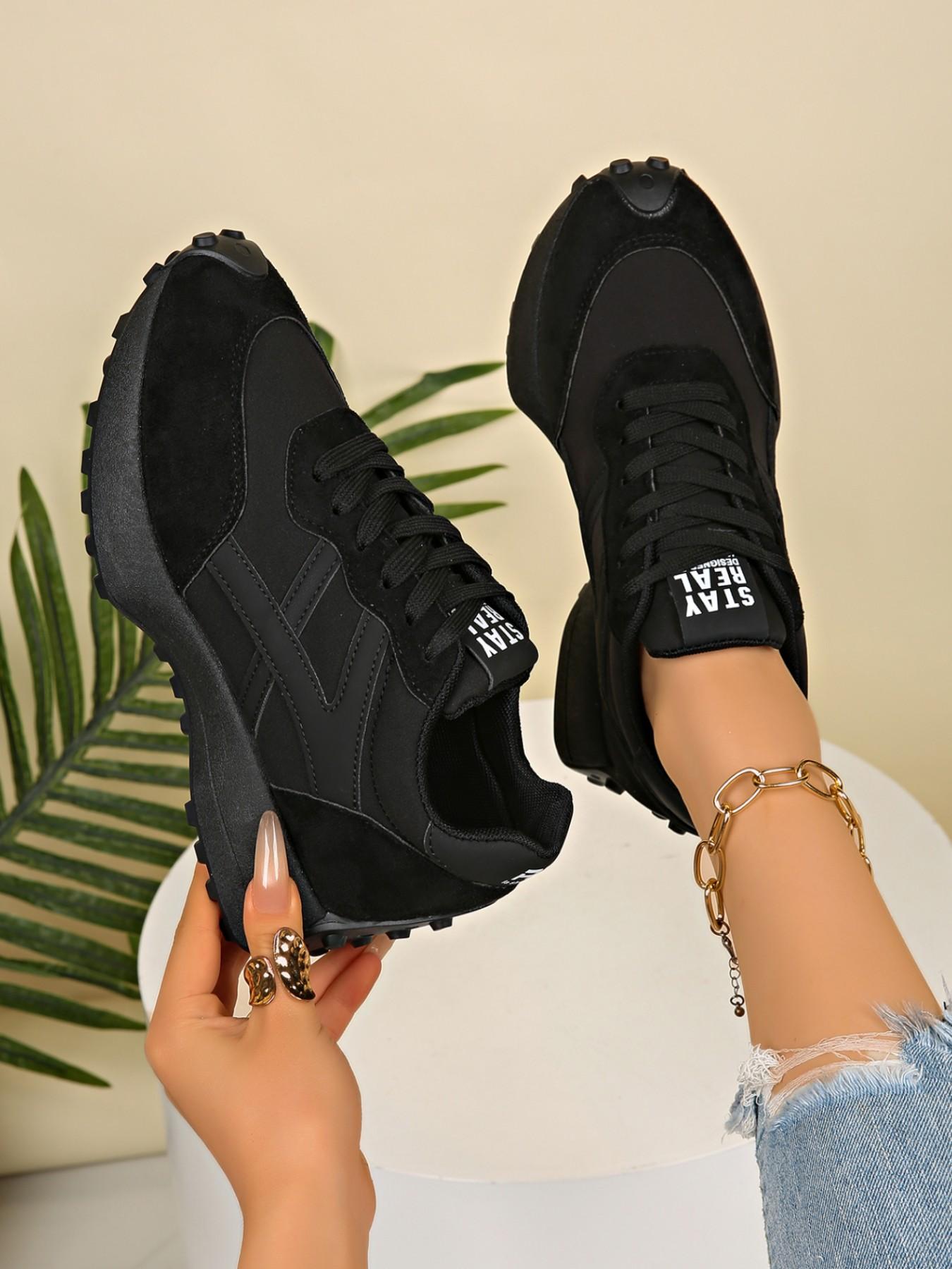 Women Height Increasing Thick Sole Non Slip Comfortable Breathable Colorblock Running Shoes Outdoor Running Sneakers for Outdoor Sports